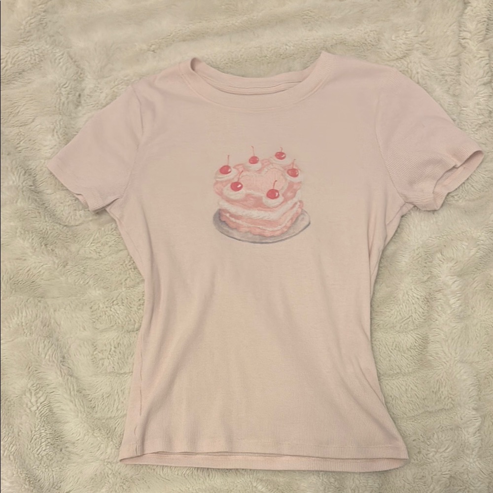Limited Women Pink Cake T-Shirt